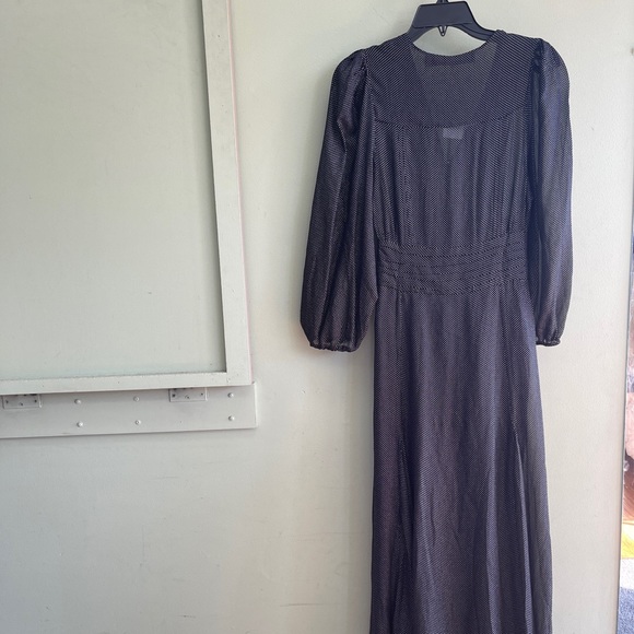 IRO Joucque metallic Silver polka dot midi Dress - Picture 9 of 13